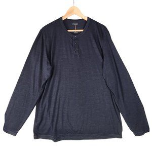 COPY - Proof Merino Wool 72 Hour Henley T-Shirt - Huckberry - Navy Blue Long Sl…